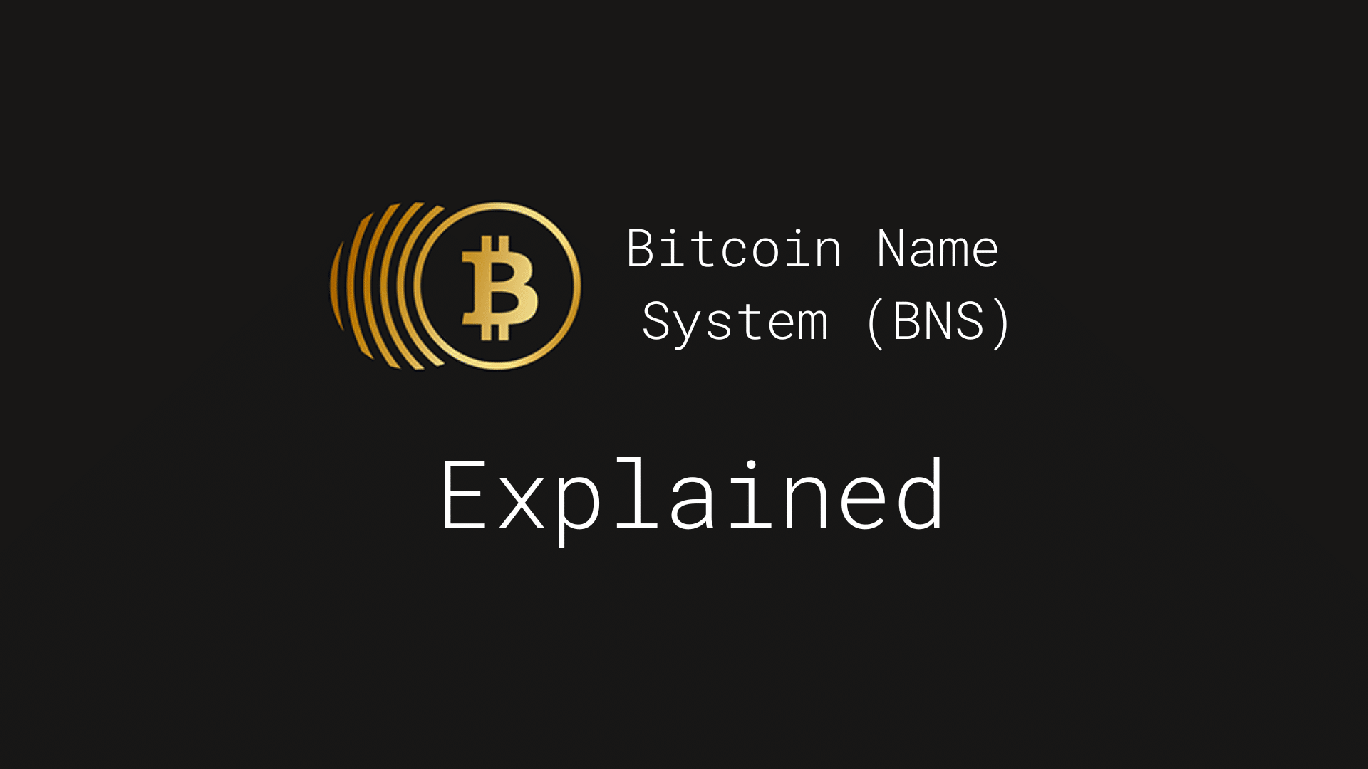 Bitcoin Name System Explained (BNS) | Myth BTC